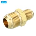 thumbnail image 3 of Uxcell 3/8 SAE Male x 5/8 SAE Male Brass Flare Union Connector, 2 Pcs Gas Adapter Brass Tube Coupler Pipe Fitting, 3 of 6
