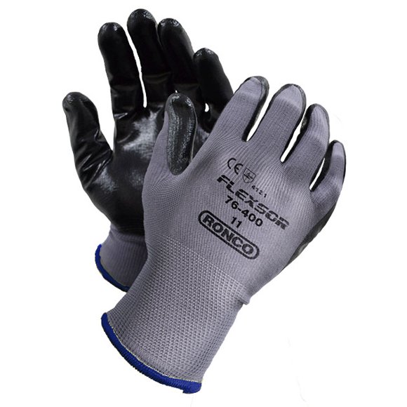 Flexsor™ 76-400 Nitrile Palm Coated Nylon Glove (72 pairs / case)