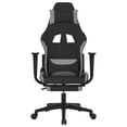thumbnail image 3 of Silla para videojuegos VidaXL de tela con reposapiés y respaldo ajustable, 3 of 9