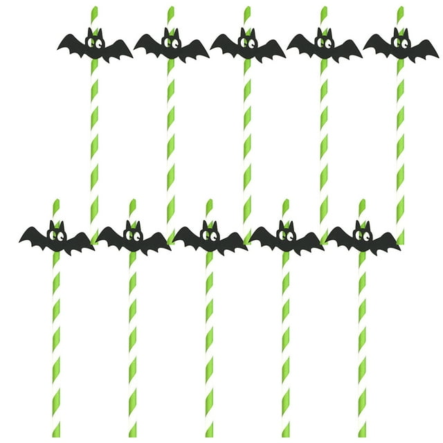 WREESH Halloween Creative Straw Shooting Props Funny Personality Straw Party Layout 10pcs A Bag Clearance