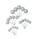 thumbnail image 2 of Bolas Decorativas De Espuma Juego de 20 bolas de purpurina plateada para decorar tartas de cumpleaños, espuma de colores y purpurina. JASKFLY, 2 of 9