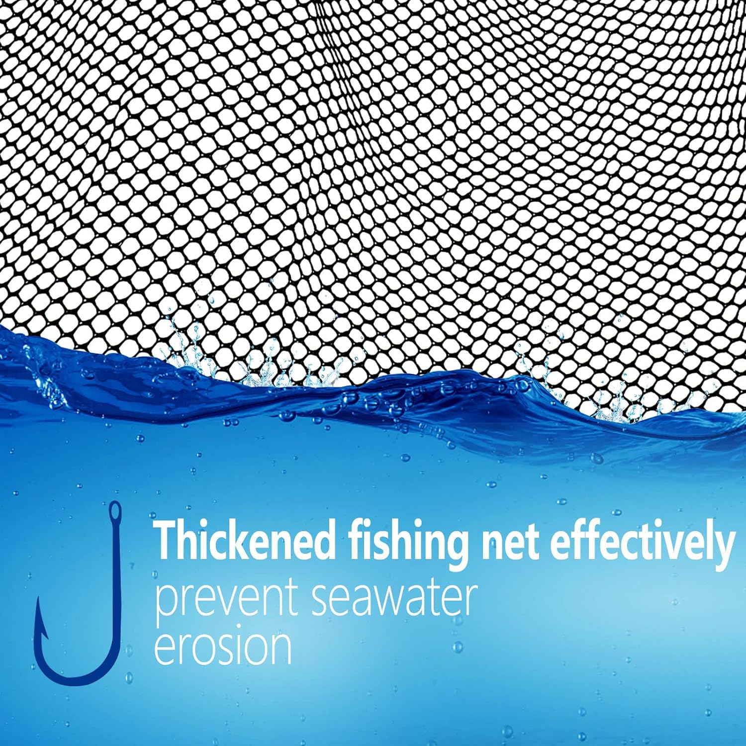 IBEEDOW Fishing Net Long Handle, Fish Landing Net with Telescopic Pole Handle, Collapsible Fishing Nets for Kids Adults in Saltwater Freshwater, Extend to 40-51 Inches