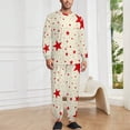 thumbnail image 2 of Snow Gift Sock Christmas Pattern Men's Pajama Set Sleepwear Pjs Lightweight Long Sleeve Crewneck Shirts and Bottoms Soft Comfy Sleep Sets M, 2 of 5