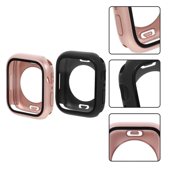 LULULION 2Pcs Practical Watch Case Waterproof Pc and Tempered Glass for Daily Use with Simple Design