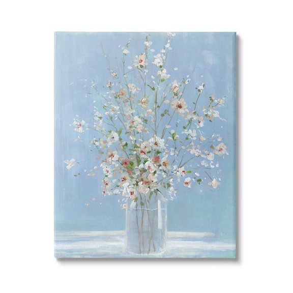 Stupell Industries Delicate Flower Blossoms Ikebana Arrangement Vase , 30 x 40, Design by Sally Swatland