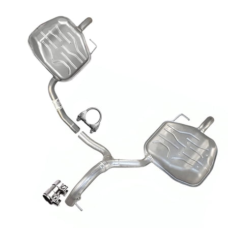 Northeastern Exhaust Stainless Steel Passenger & Driver Side Mufflers for 2008–2010 Volvo V70 3.2L & 2008–2015 XC70 3.2L | Direct-Fit Replacement