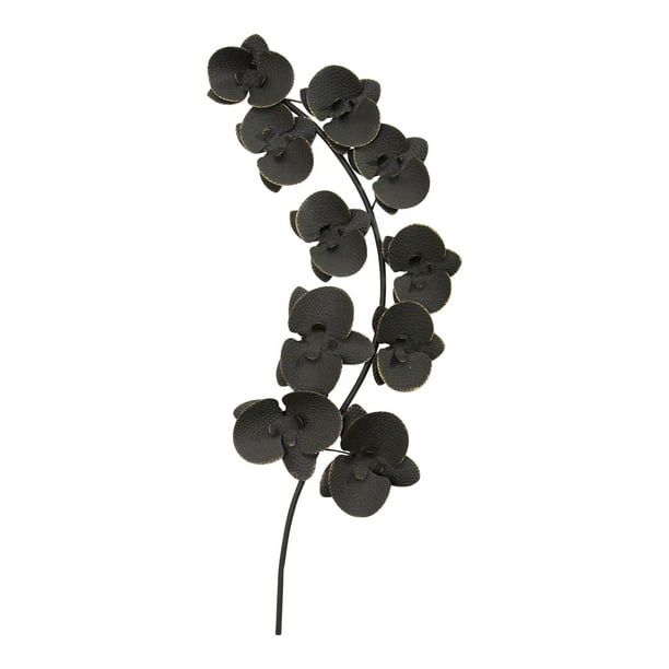 Download Stratton Home Decor Matte Black and Gold Metal Orchids ...