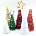thumbnail image 1 of Foam Cone 10Pcs 15cm DIY Christmas Tree Foam Stuffed Support Cone Model Craft Decoration, 1 of 6