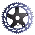 thumbnail image 3 of WFS Helix Chainring w/ Spider Sprocket 44T 1/8" 110mm Old School BMX , GrayxBlue, 3 of 6