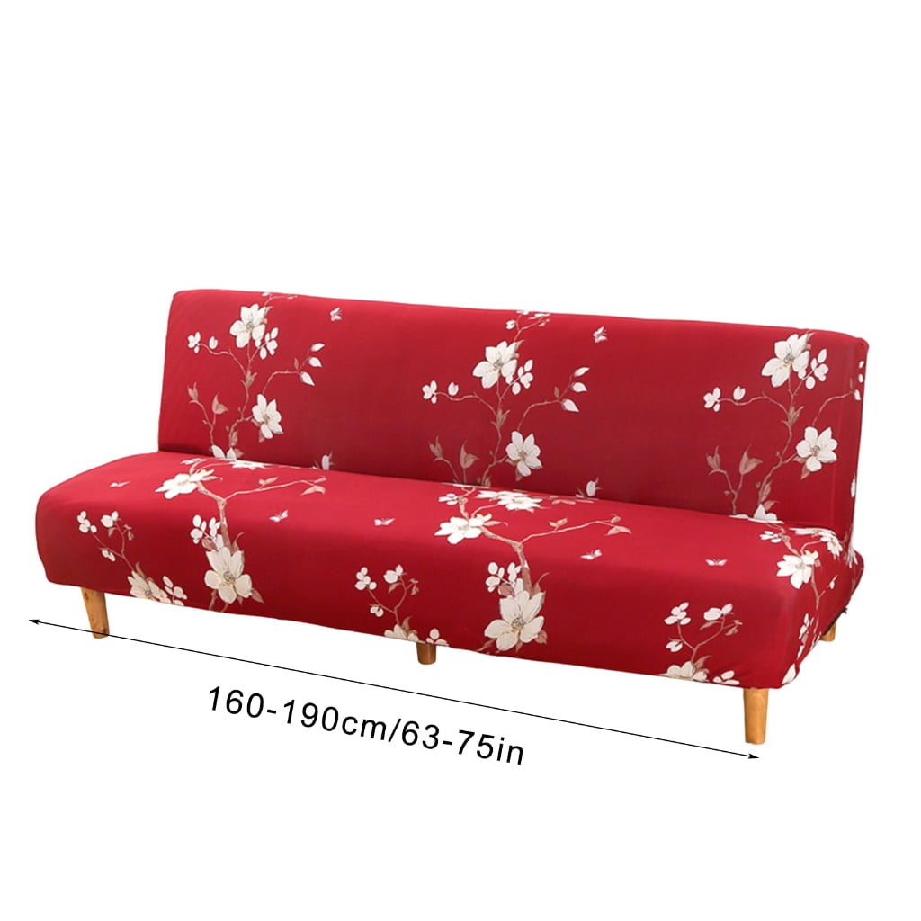 BQBQERT Foldable Sofa Bed Slipcover Armless Futon Stretch Couch Cover for Small Space