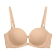 thumbnail image 4 of ZNQHFRE Front Closure Strapless Bra with Removable Strap, No Underwire Push Up Bra for Women Small Breast, 4 of 5