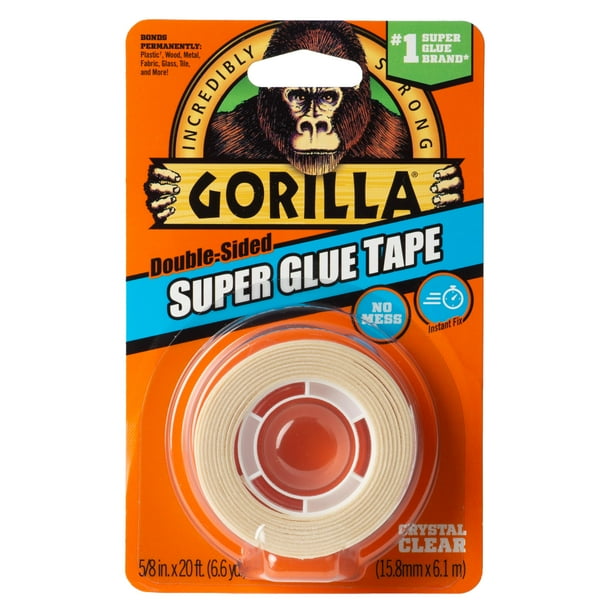 Cinta adhesiva Gorilla Super Glue de doble cara, 1,6 cm x 6,1 m