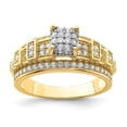 thumbnail image 7 of 10k Yellow Gold Open Back CZ Micropave Band Ring, 7 of 7