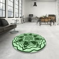 thumbnail image 4 of Ahgly Company Machine Washable Indoor Rectangle Transitional Pale Green Area Rugs, 2' x 3', 4 of 7