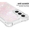 thumbnail image 3 of Slim Fit Phone Case for Samsung Galaxy S23 (Not fit S23 Plus), Glitter Liquid Quicksand Effect Silicone Soft TPU Case with Camera Lens and Screen Protection for Galaxy S23,LSWT Pink, 3 of 12