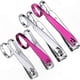 thumbnail image 1 of 4PCS Nail Clippers with 360° Rotating Head Scissor Grip Cutter Handles Carbon Steel Material for Easy Grooming, 1 of 5