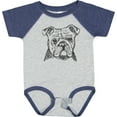 thumbnail image 3 of Inktastic English Bulldog Sketch Portrait Boys or Girls Baby Bodysuit, 3 of 5