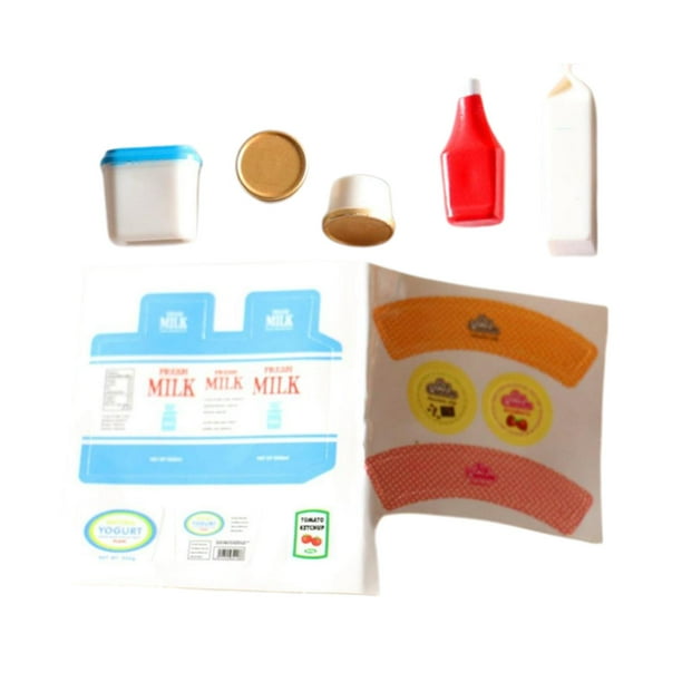 Paquete de 5 accesorios de en miniatura leche de Yogurt de simulación casa de Decoración de cocina