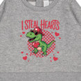 thumbnail image 3 of Inktastic I Steal Hearts Dinosaur Valentine's Day Baby Sweatshirt, 3 of 4