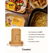 Katbite Air Fryer Liners, 100PCS, 8x5.5 Inch, Disposable Rectangle Basket Liners for Easy Cleanup