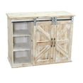 thumbnail image 2 of Nearly Natural 38” Wide Beige Double Door Farmhouse Console, 2 of 5