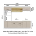 thumbnail image 3 of Cocina Integral 270cm Agata Madesa 03 Blanco/Crema, 3 of 5