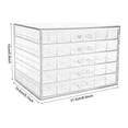 thumbnail image 5 of 120 Compartments Nail Art Organizer, 5 Tier Clear Acrylic Storage Box with Drawers for Nail Gems, Glitters, Sequins | Dust-Proof Jewelry & Craft Organizer for Salon & Home, 5 of 14