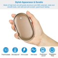 thumbnail image 3 of GPCT Chauffe-Mains Portable 5000mAh Banque d'Alimentation Rechargeable Chauffe-Poche Double Face, 3 of 9