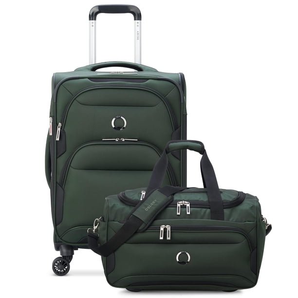 Delsey Paris Sky Max 2.0 Equipaje Extensible Suave Con Ruedas Giratorias, 2 Piezas, Color Verde, Juego De 2 Piezas (21/Duffle)