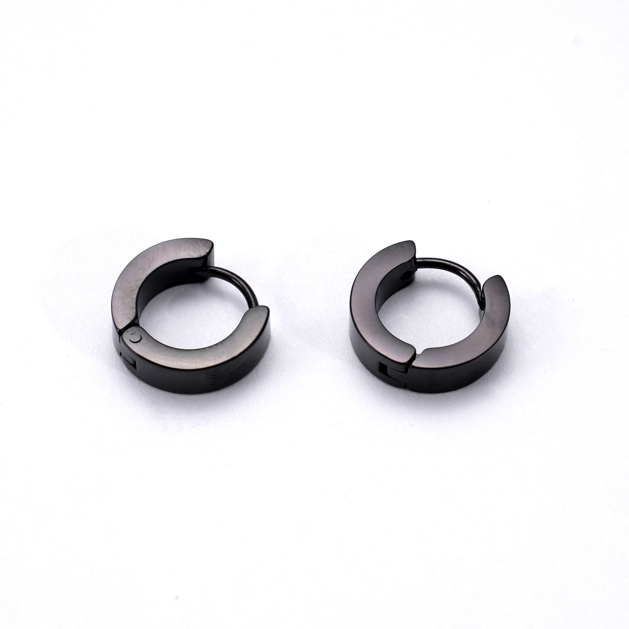 Iron Saints Men Black Stainless Steel Earring Set, Men Jewelry, Gift for Men, Hypoallergenic