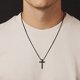 thumbnail image 2 of Collar con cruz para hombre, collares con colgante de cruz de acero inoxidable para hombre, cadena con colgante, collar con cruz dorada, plateada y negra JAMW Sencillez, 2 of 4