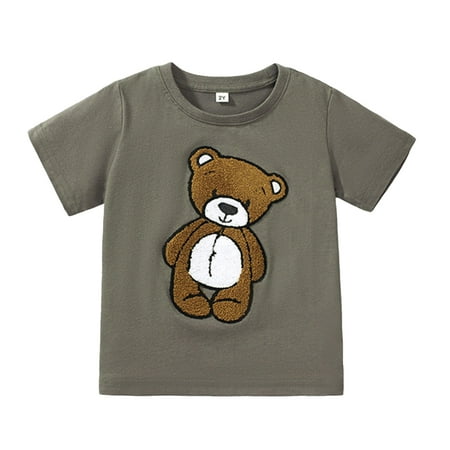 

Ytdscs Kids Toddler Boys Girls T-Shirts Short Sleeve Cotton Tops Tees Baby Unisex Summer Printed Tees 2-8 Years