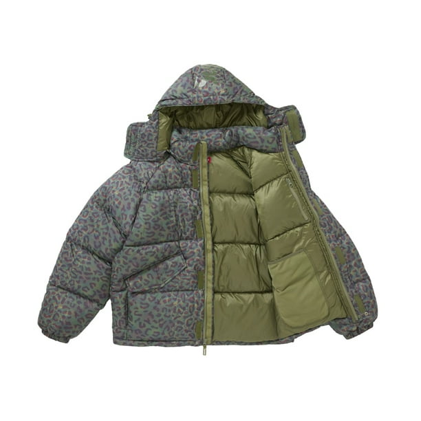 Supreme Men's 700-Fill Down Lightweight Puffer Jacket Leopard