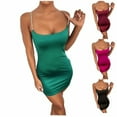 thumbnail image 1 of FJUCHAI Women's Slip Dress,Spaghetti Strap Dress Dress Basic Adjustable Under Mini Dress, 1 of 7