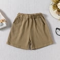 thumbnail image 2 of Gibobby Toddler Shorts for Boys Girls Pull On Athletic Cotton Summer Shorts Casual Clothes Short Pants(Khaki,3-4 Years), 2 of 6