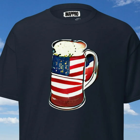 American Drinking Beer Mug T-Shirt