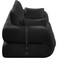 thumbnail image 7 of LUCKHAO 78.7" 3-in-1 Convertible Sofa Bed, Foldable Floor Lounger with Pillows, Soft Teddy Fabric, No Assembly Required(Black), 7 of 7