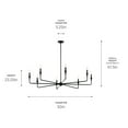 thumbnail image 5 of 52691BK Kichler Lighting Alvaro - 8 Light Chandelier-23.25 Inches Tall and 50 Inches Wide-Black Finish, 5 of 6