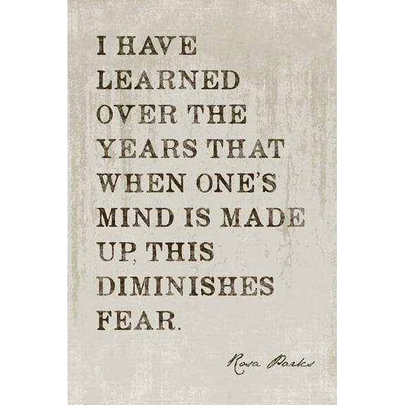 Keep Calm Collection Rosa Parks Quote 12” x 18” Poster