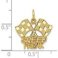 thumbnail image 4 of 14K Yellow Gold Racing Flags SPEED FREAK Charm - 20mm, 4 of 6
