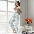 thumbnail image 4 of Uemuo Dragonfly Pattern Women's Wide Leg Palazzo Lounge Pants with Pockets Light Weight Loose Comfy Casual Pajama Pants-Large, 4 of 9
