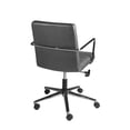 thumbnail image 5 of HomeRoots 25.20" X 25.20" X 35.83" Low Back Office Chair in Gray with Brushed Nickel Base, 5 of 6