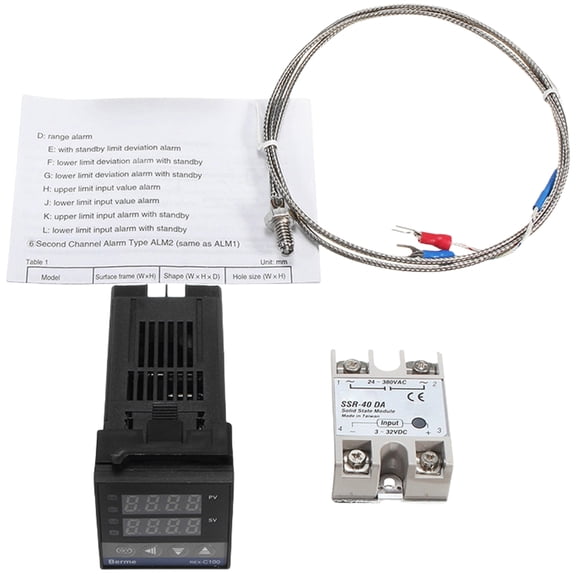 REX-C100 Digital PID Thermostat Digital Temperature Controller 40DA SSR
