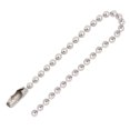 thumbnail image 4 of Unique Bargains 6pcs Metal Clasp Ball Chain Keychain Silver Tone 2.4mm Dia 12cm Length, 4 of 4