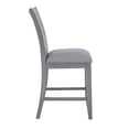 thumbnail image 4 of Linon Vern 5 Piece Dining Set Round Glass and Wood Table with 4 Chairs in Gray, 4 of 18