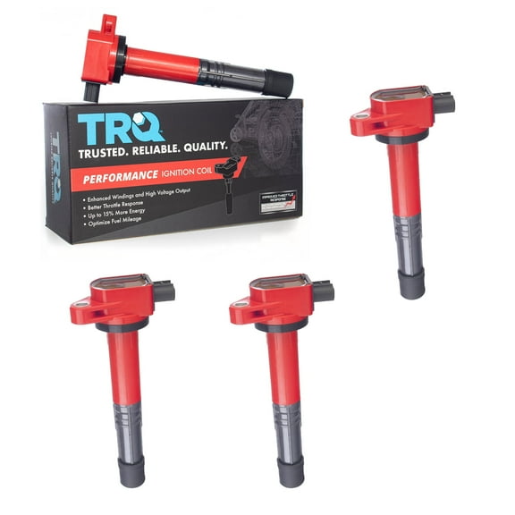 TRQ 4 Piece Premium High Performance Ignition Coil Fits select: Accord Civic CR-V 2.4L ICA64253 Fits select: