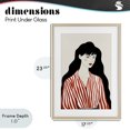 thumbnail image 4 of Stupell Industries Modern Woman in Striped Blouse Birch Framed Print Under Glass, 17 x 23, by Omar Escalante, 4 of 8