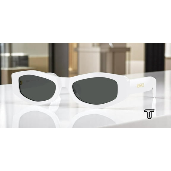 VERSACE VE4487 314 87 White Dark Grey 54 mm Women's Sunglasses