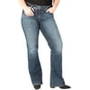 Silver Jeans Co. Women's Plus Size Elyse Mid Rise Slim Bootcut Jeans