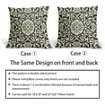 thumbnail image 6 of Black Sage Green Boho Pillow Covers 20 X Inch Bohemian Ethnic Carpet Style Vintage Flower Print Decorative Throw Pillows Outdoor Linen Cushion Case Farmhouse Decor Set of 2, 6 of 6